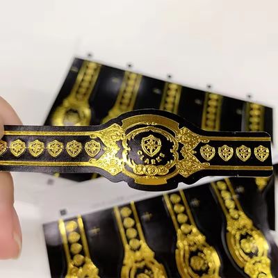 ซื้อ Custom Shape ISO9001 Certified Full-automatic Production Gold Foil 3D Embossed Cigar Label for Premium Cigars online manufacture