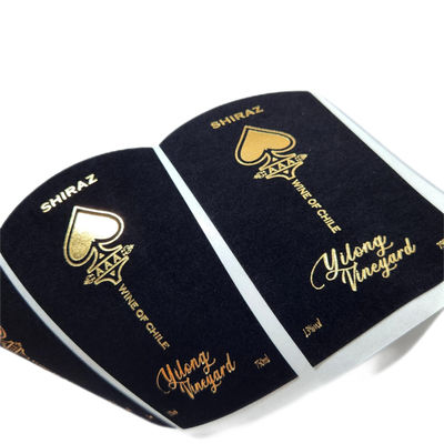 ราคาดี การพิมพ์แบบจําเพาะ โฟลยทอง Stamping Embossed พรีเมียมกระดาษหอม ไวน์ Label สําหรับขวดไวน์ Label Packaging ออนไลน์